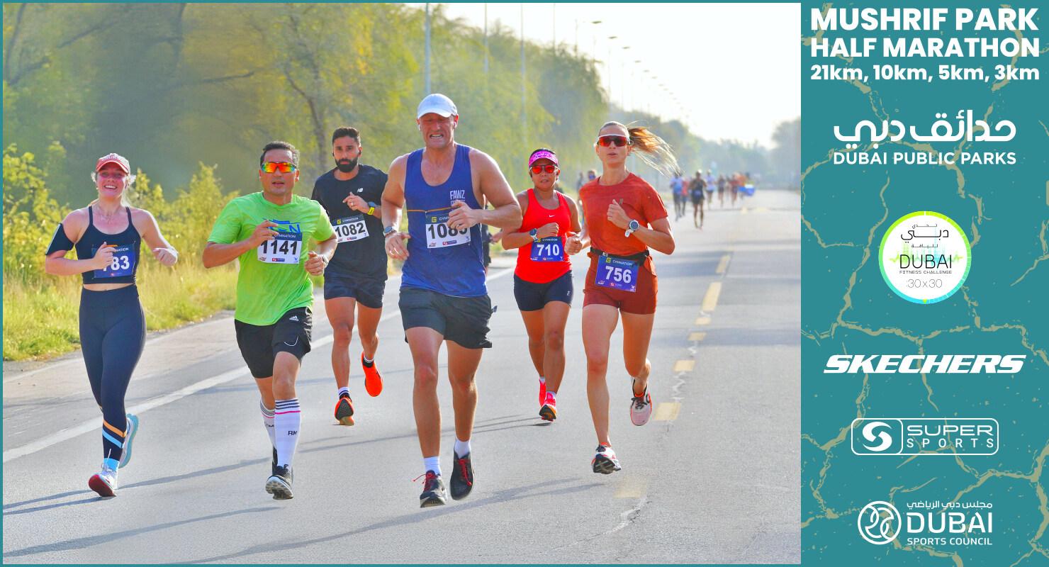 Mushrif Park Half Marathon,10km,5km,3km event banner