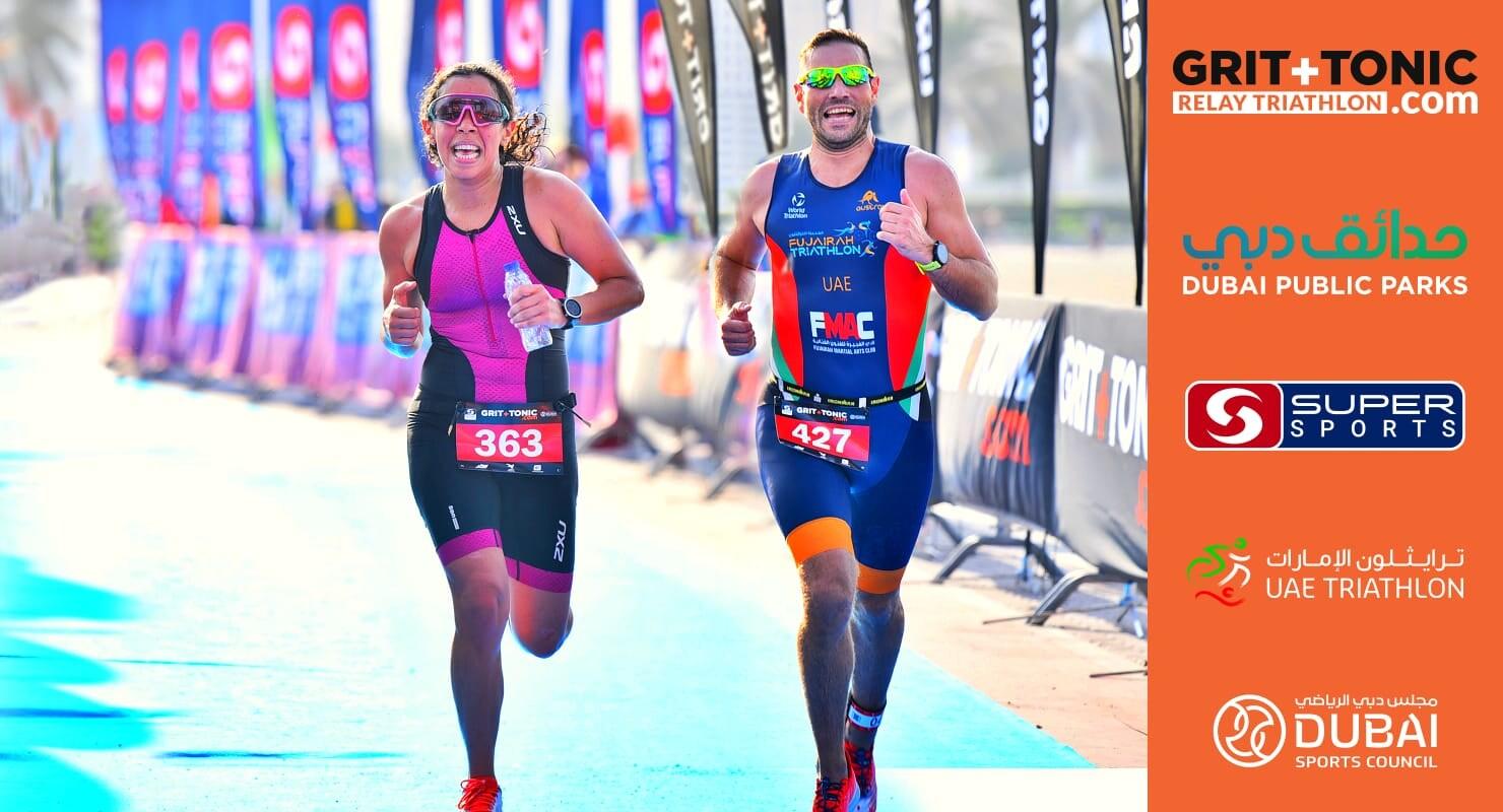 GRIT+TONIC.com RELAY Triathlon event banner