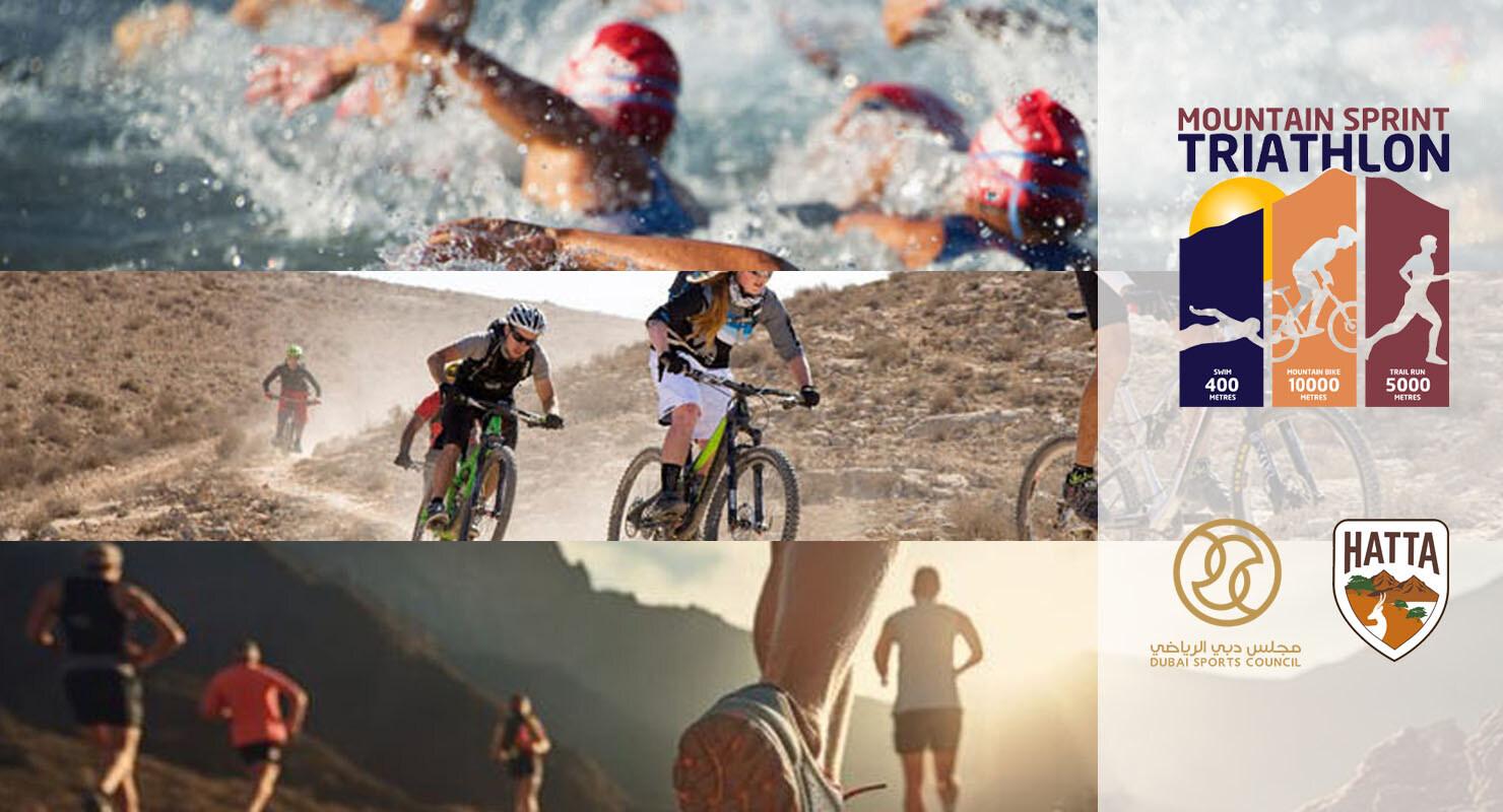 Hatta Mountain Sprint Triathlons and Duathlon event banner