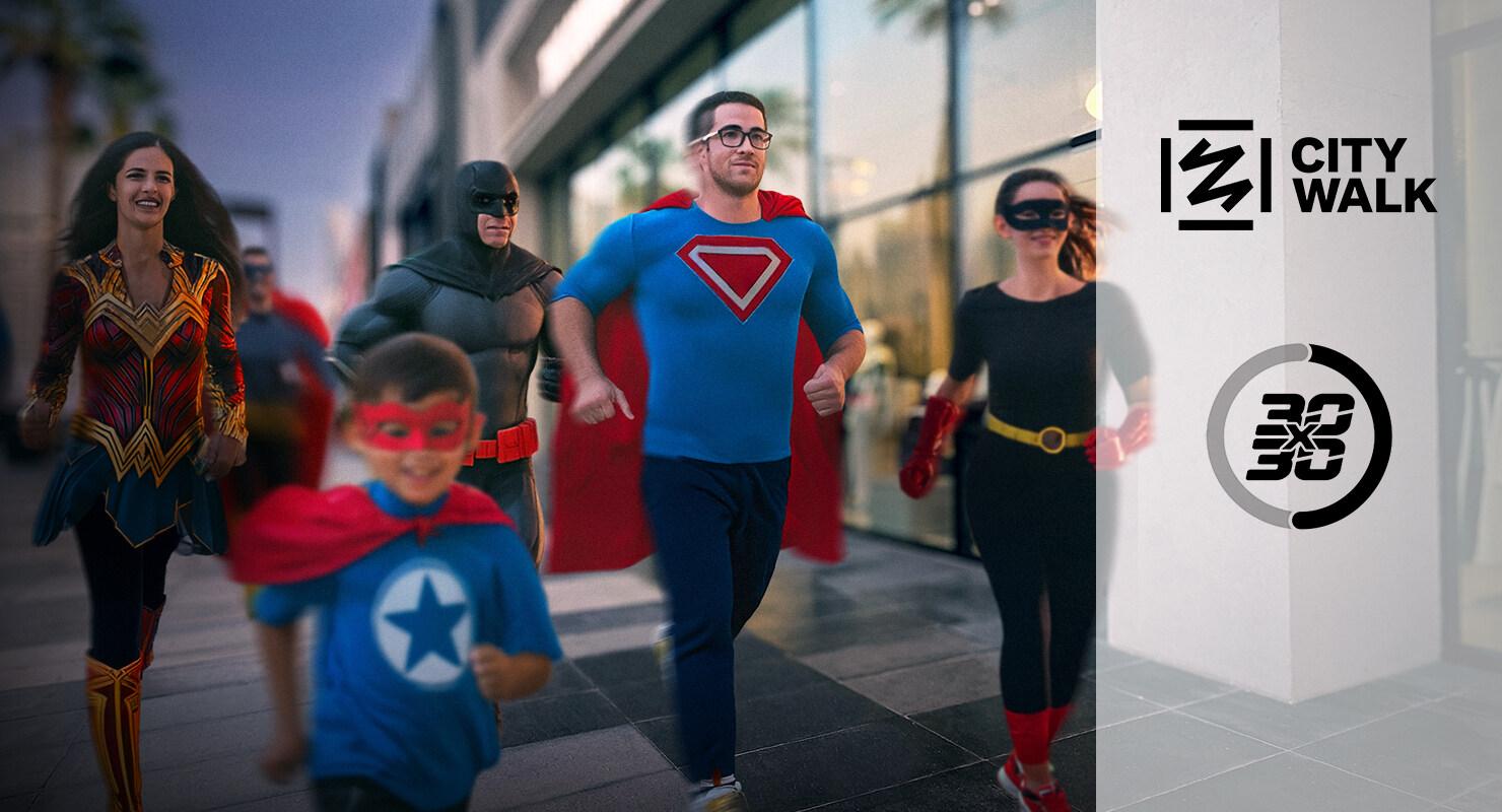 Superheroes Run at City Walk event banner
