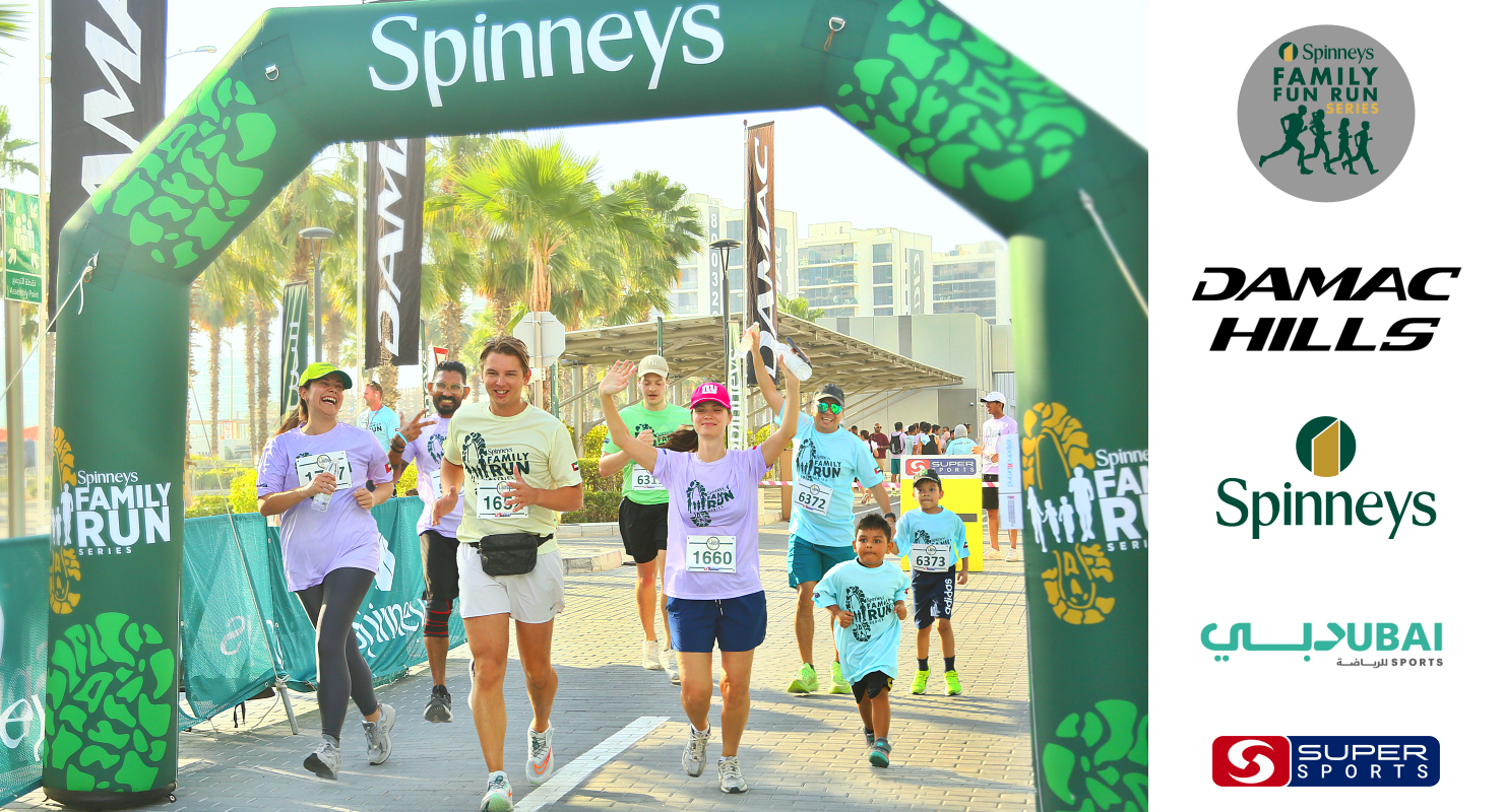 Spinneys Family Run – DAMAC Hills Mall event banner