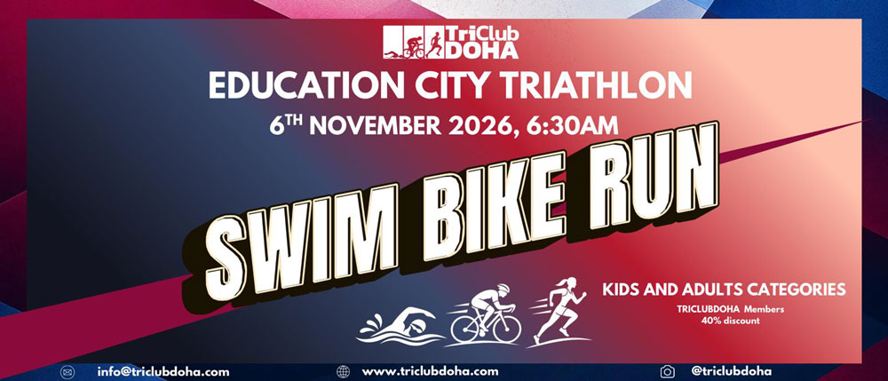 Education City Triathlon event banner