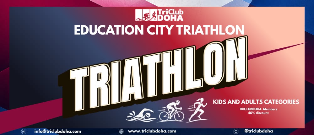 Education City Triathlon event banner
